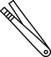 pinza línea icono vector