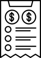 Bill Line Icon vector