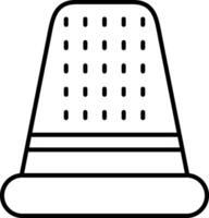 Thimble Line Icon vector