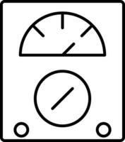 Voltmeter Line Icon vector