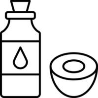 Coconut Oil Line Icon vector