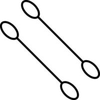 Cotton Swabs Line Icon vector