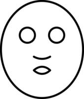 Facial Mask Line Icon vector