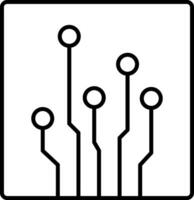 Circuit Line Icon vector