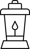 Lantern Line Icon vector