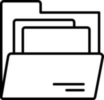 Files Line Icon vector