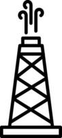 Oil Field Line Icon vector