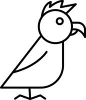 Parrot Line Icon vector