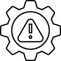 Risk Management Line Icon vector