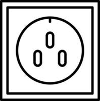 Socket Line Icon vector