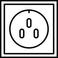 Socket Line Icon vector