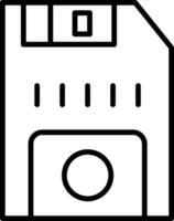 Floppy Disk Line Icon vector