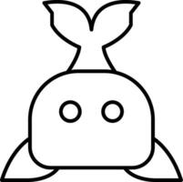 Whale Line Icon vector