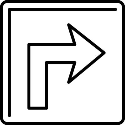 Turn Right Line Icon