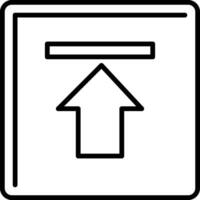 Up Arrow Line Icon vector