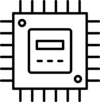 Processor Line Icon vector