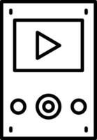 Music Player Line Icon vector