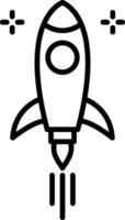 Rocket Line Icon vector