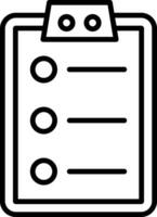 To Do List Line Icon vector