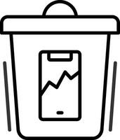 Garbage Line Icon vector