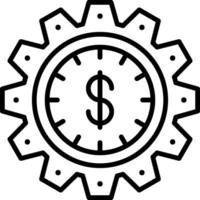 Time Is Money Line Icon vector