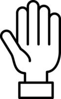 Hand Line Icon vector