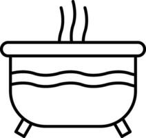 Hot Tub Line Icon vector