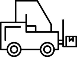 Forklift Line Icon vector