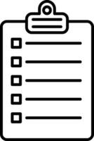 Checklist Line Icon vector