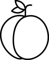 Peach Line Icon vector