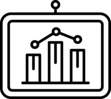 Bar Chart Line Icon vector