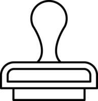 Stamp Line Icon vector