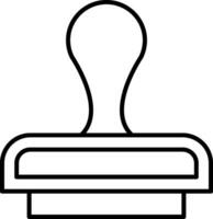 Stamp Line Icon vector