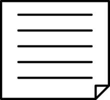 Post It Line Icon vector