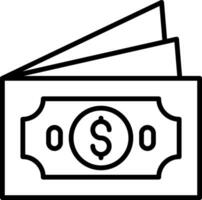 Cash Line Icon vector