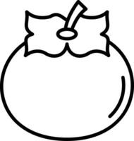 Persimmon Line Icon vector