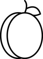 Plum Line Icon vector