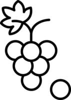 Grapes Line Icon vector