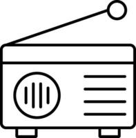 Radio Line Icon vector