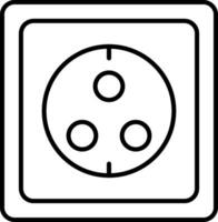 Wall Socket Line Icon vector