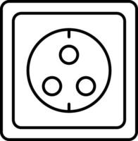 Wall Socket Line Icon vector