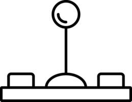 icono de línea de joystick vector