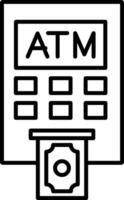 Atm Machine Line Icon vector