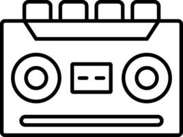 Cassette Recorder Line Icon vector