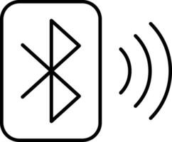Bluetooth Line Icon vector