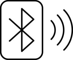 icono de línea bluetooth vector