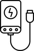 Power Bank Line Icon vector