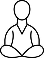 Meditation Line Icon vector