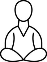 Meditation Line Icon vector