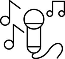 Sing Line Icon vector